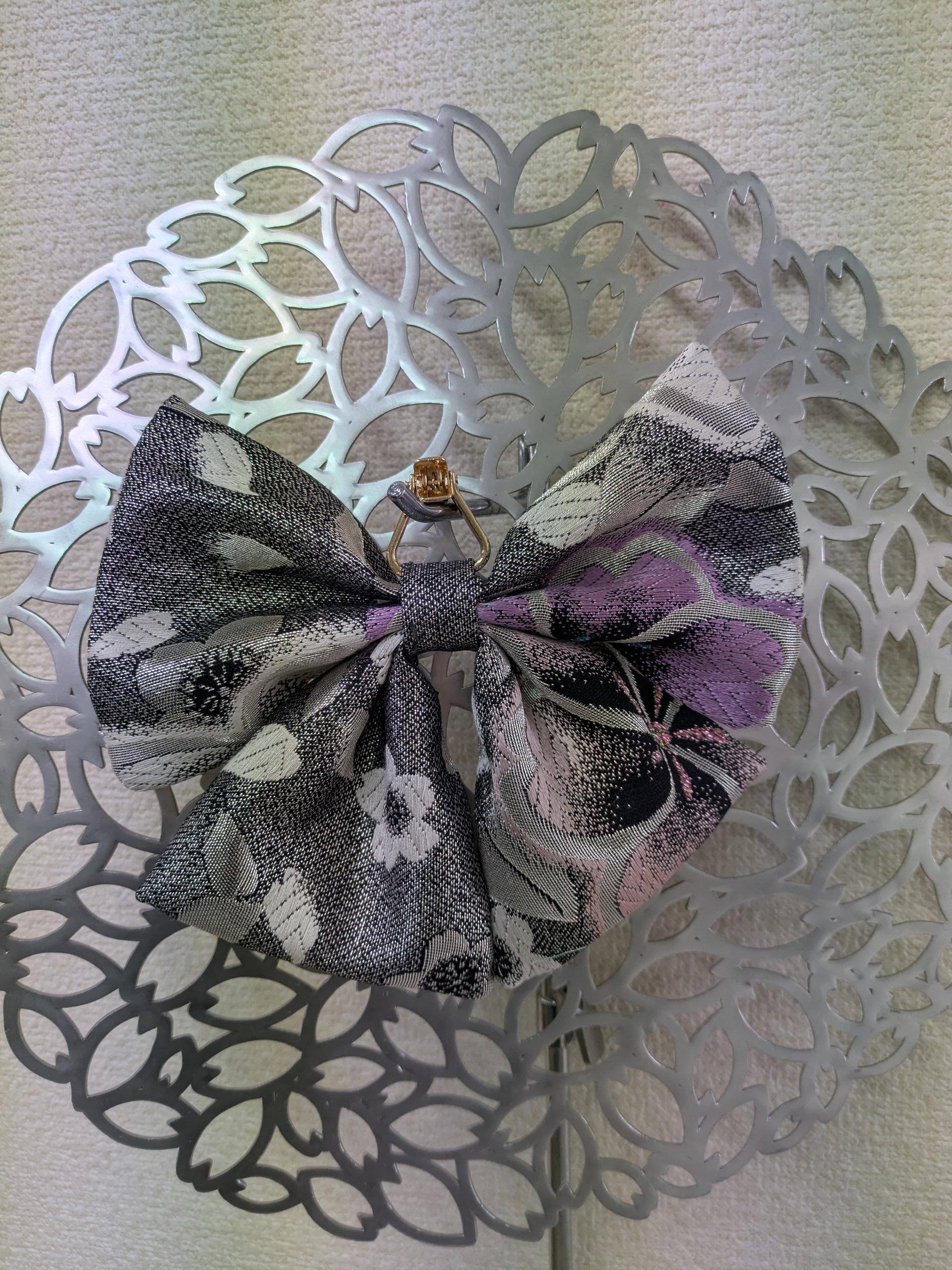 『帯の華』ひらく職人”五呂”が作る『オビカラ』　帯で作る　🎀リボンチャーム🎀　送料無料1枚目の画像