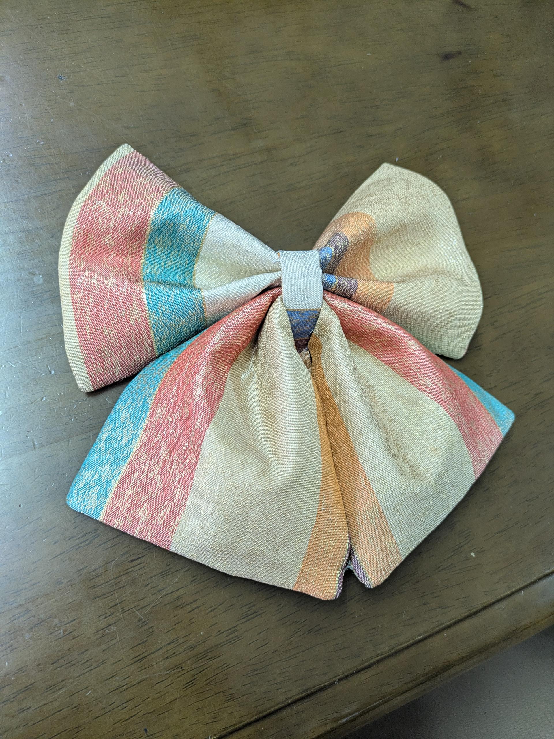 『帯の華』ひらく職人”五呂”が作る『オビカラ』　帯で作る　🎀リボンチャーム🎀　チェーンタイプに変更しました。 | 2枚目