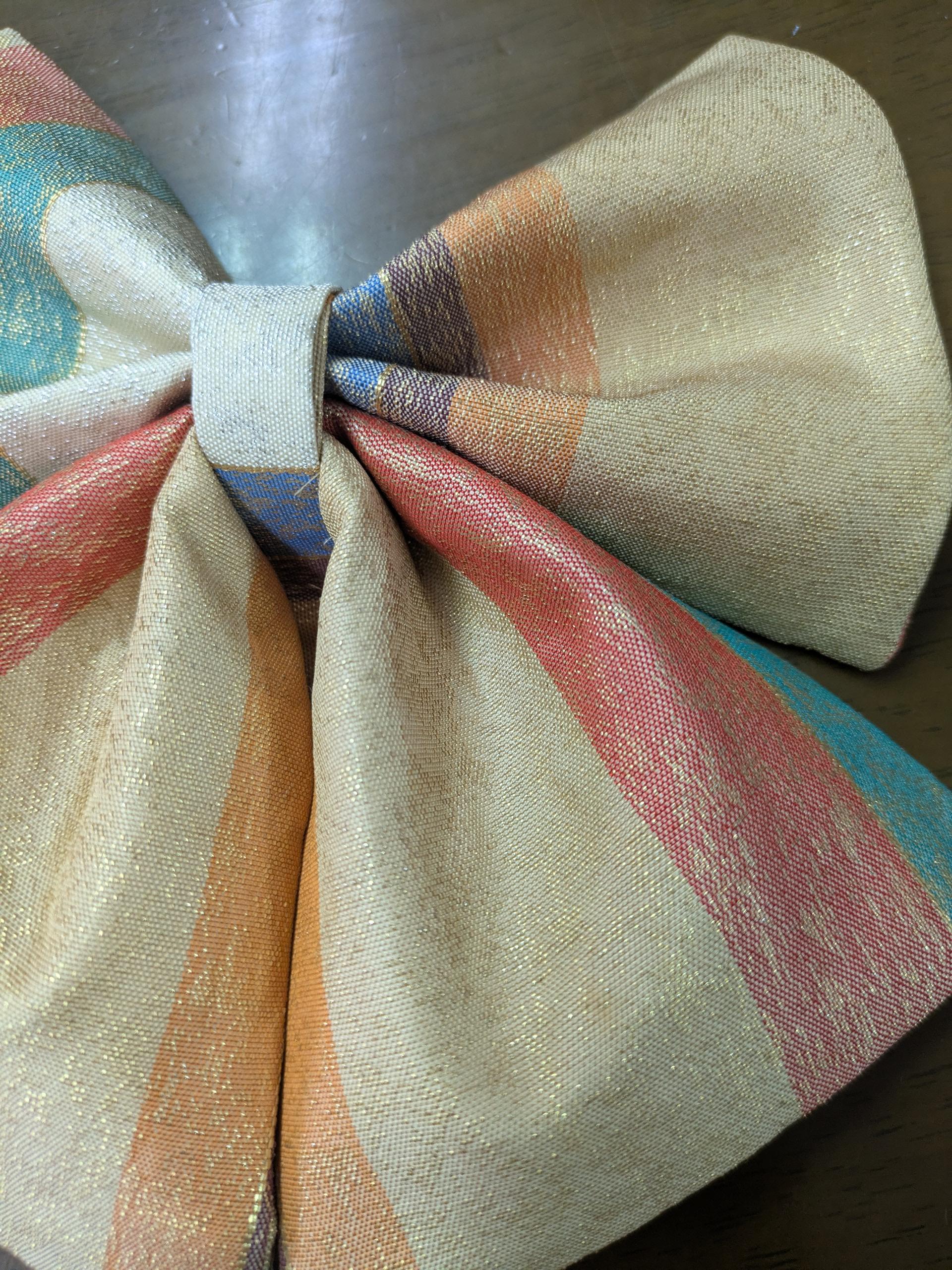 『帯の華』ひらく職人”五呂”が作る『オビカラ』　帯で作る　🎀リボンチャーム🎀　チェーンタイプに変更しました。 | 5枚目