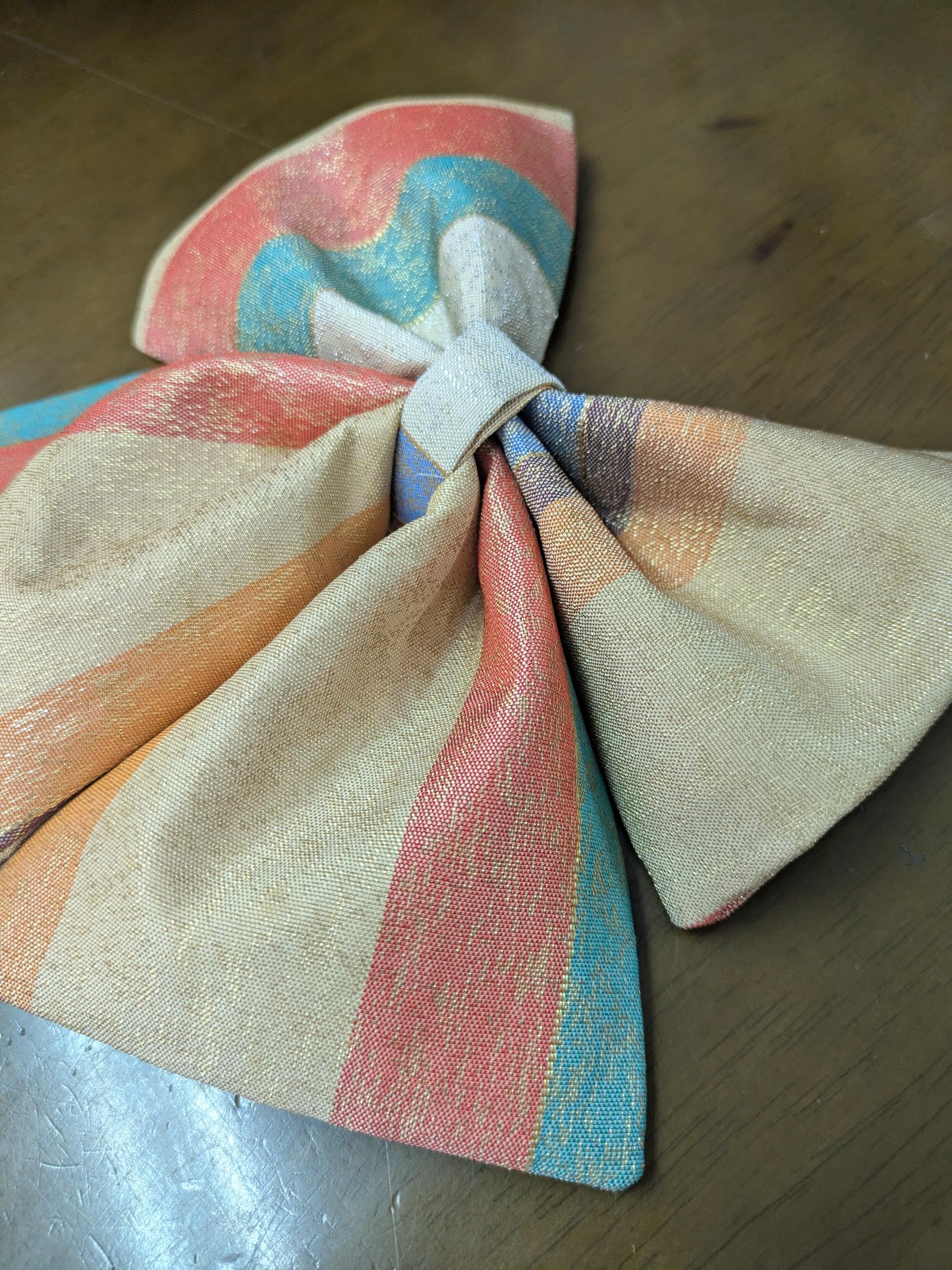 『帯の華』ひらく職人”五呂”が作る『オビカラ』　帯で作る　🎀リボンチャーム🎀　チェーンタイプに変更しました。 | 6枚目