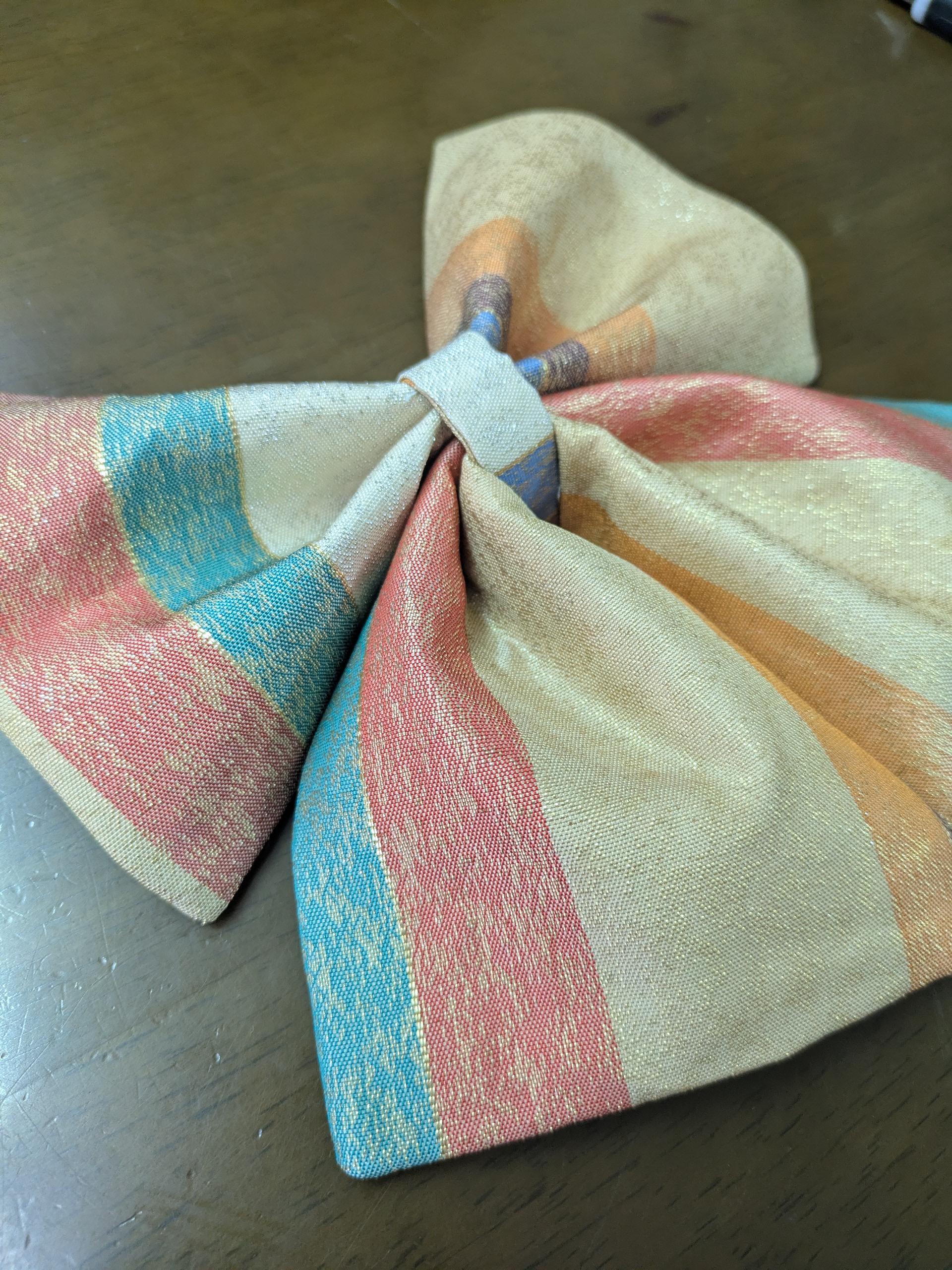 『帯の華』ひらく職人”五呂”が作る『オビカラ』　帯で作る　🎀リボンチャーム🎀　チェーンタイプに変更しました。 | 7枚目