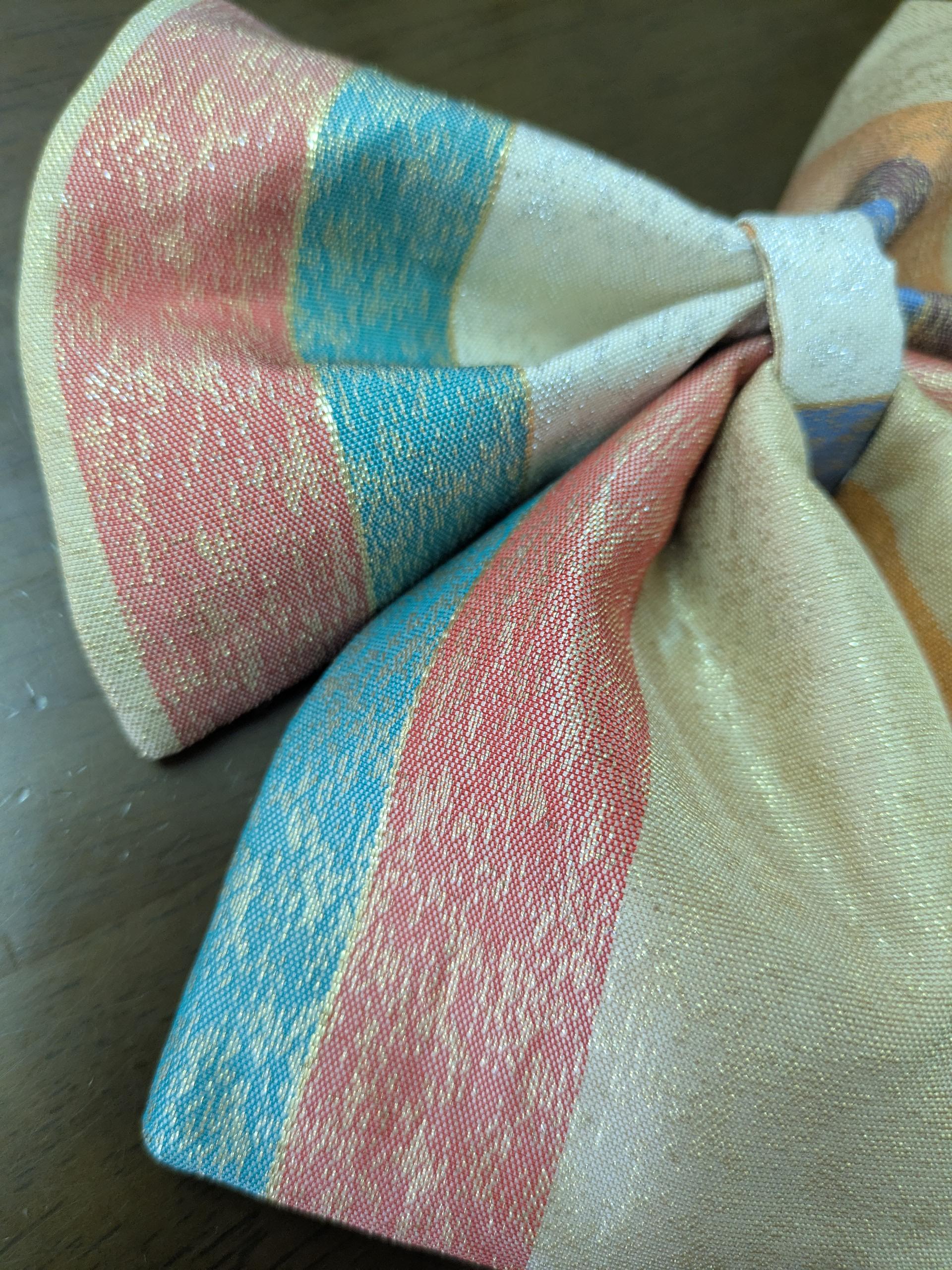 『帯の華』ひらく職人”五呂”が作る『オビカラ』　帯で作る　🎀リボンチャーム🎀　チェーンタイプに変更しました。 | 9枚目