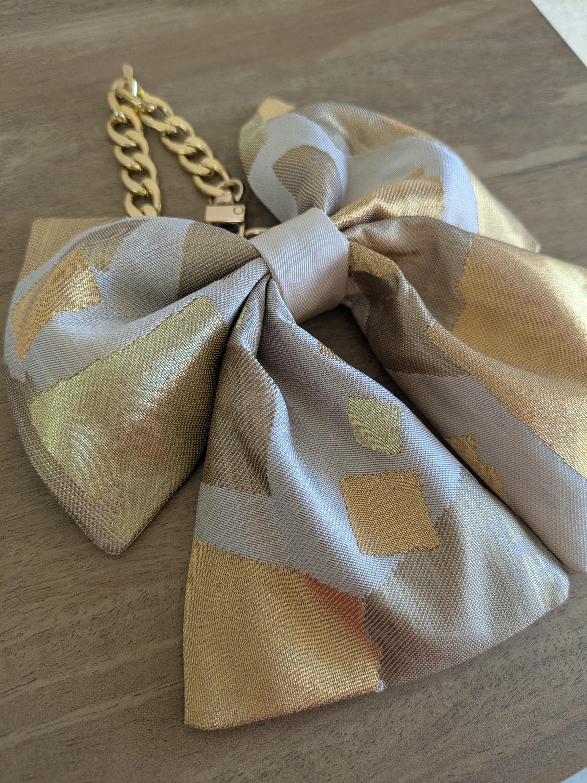 『帯の華』ひらく職人”五呂”が作る『オビカラ』　帯で作る　🎀リボンチャーム🎀　★チェーンタイプに変更しました | 2枚目