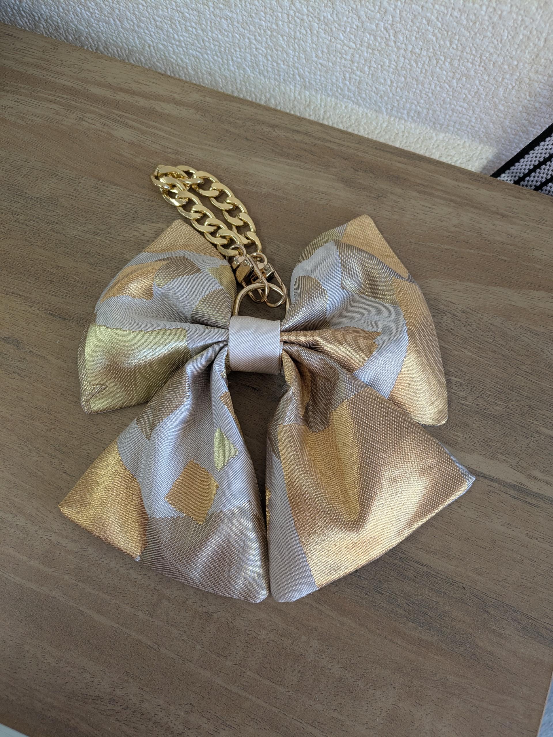 『帯の華』ひらく職人”五呂”が作る『オビカラ』　帯で作る　🎀リボンチャーム🎀　★チェーンタイプに変更しました | 5枚目