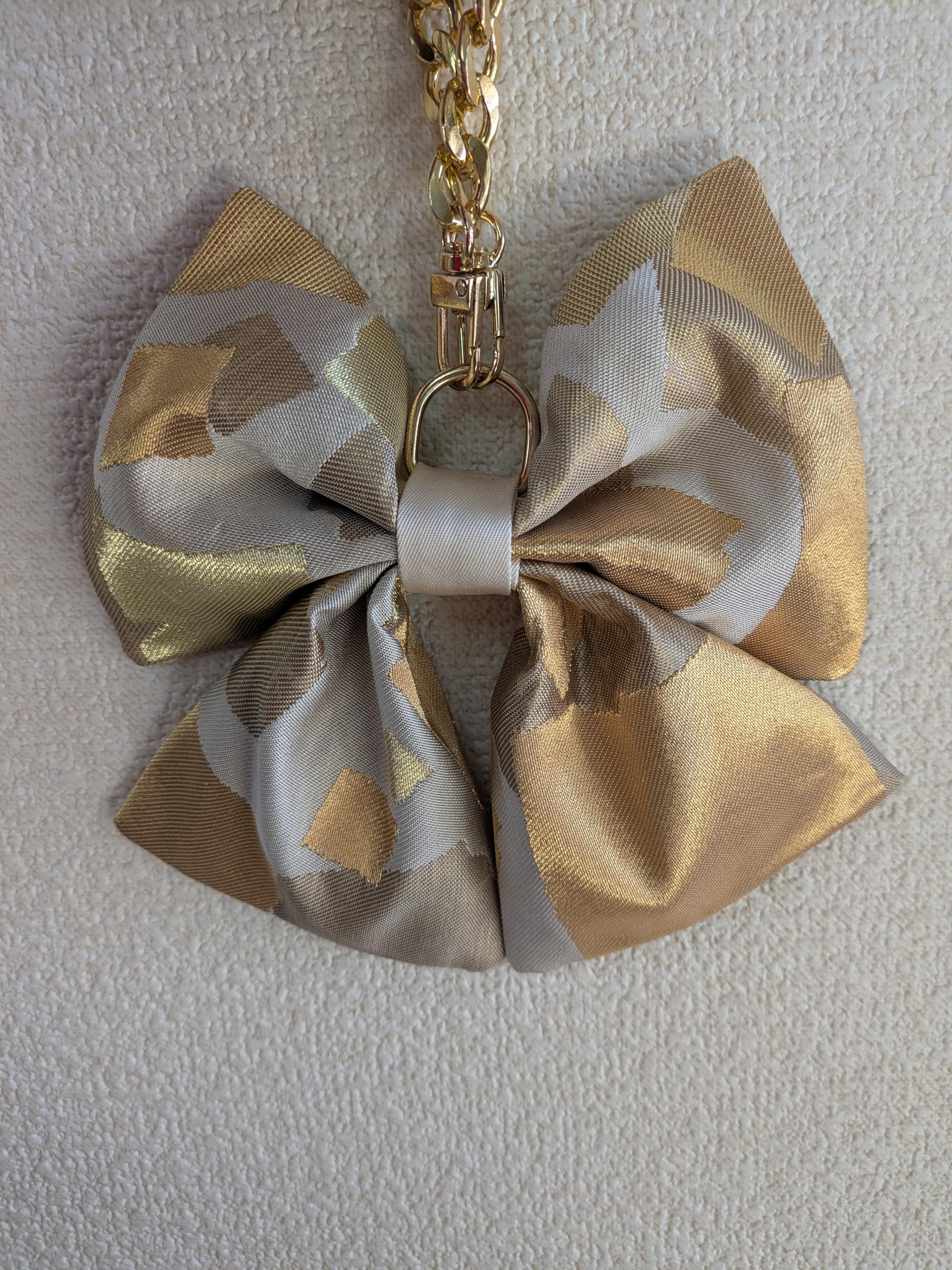 『帯の華』ひらく職人”五呂”が作る『オビカラ』　帯で作る　🎀リボンチャーム🎀　★チェーンタイプに変更しました | 6枚目