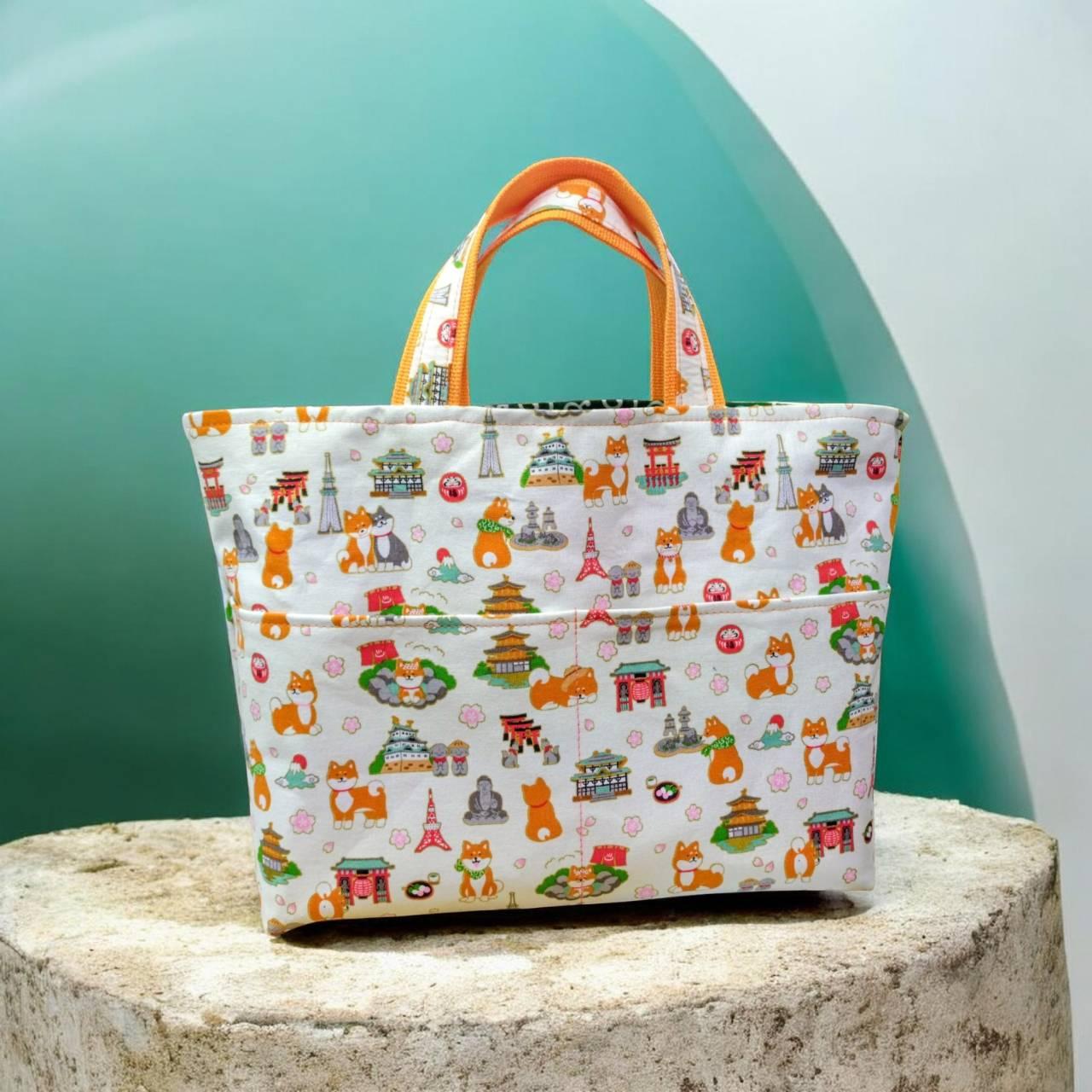 限定❣❣入園のお祝いに作った！マグネットボタントートバック　ワンちゃん白　￥6980　２個限定（送料込み） | 2枚目