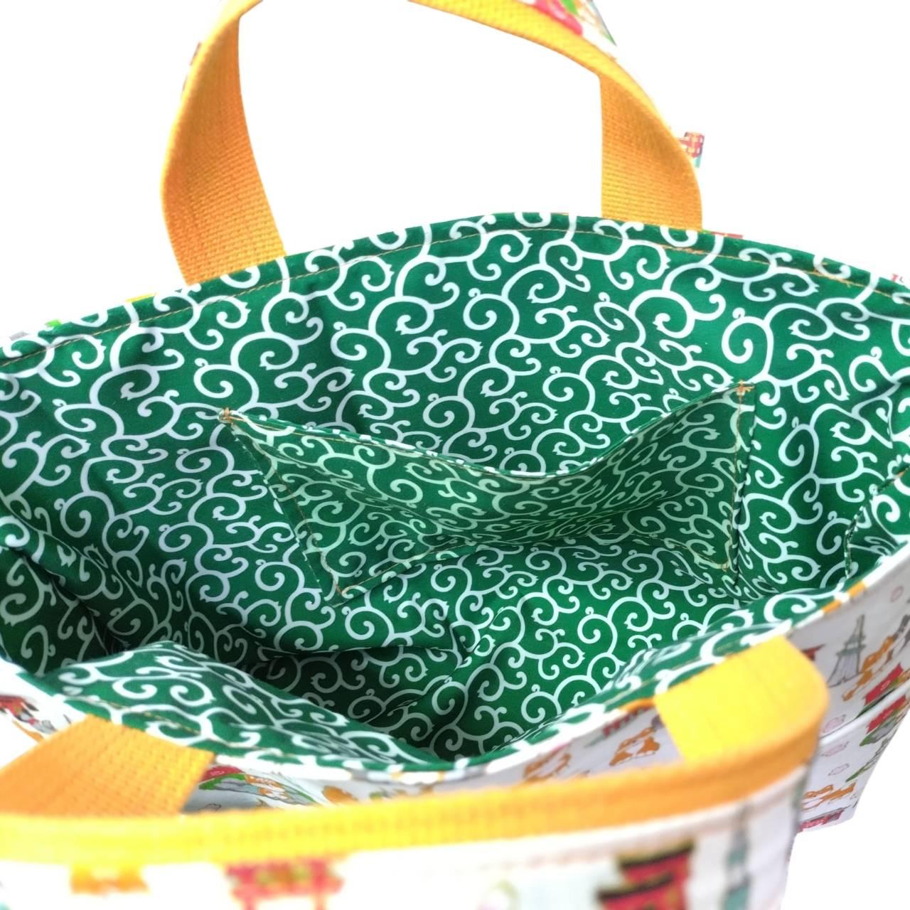 限定❣❣入園のお祝いに作った！マグネットボタントートバック　ワンちゃん白　￥6980　２個限定（送料込み） | 4枚目