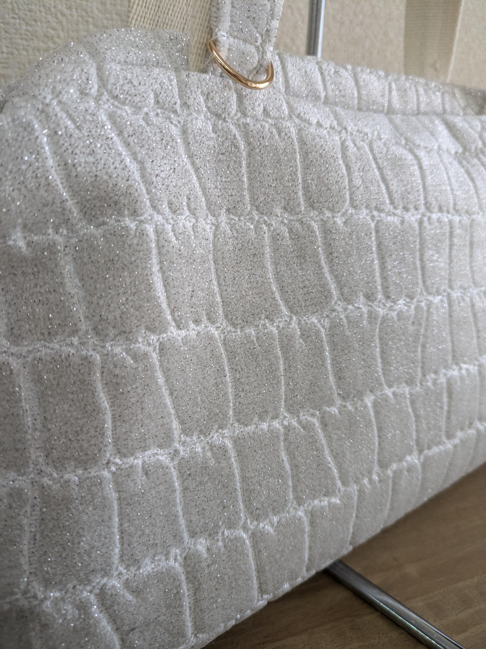 LL2　『PATAO＆PATACO』トルコ製生地　グリッターシャイン　　白 | 7枚目