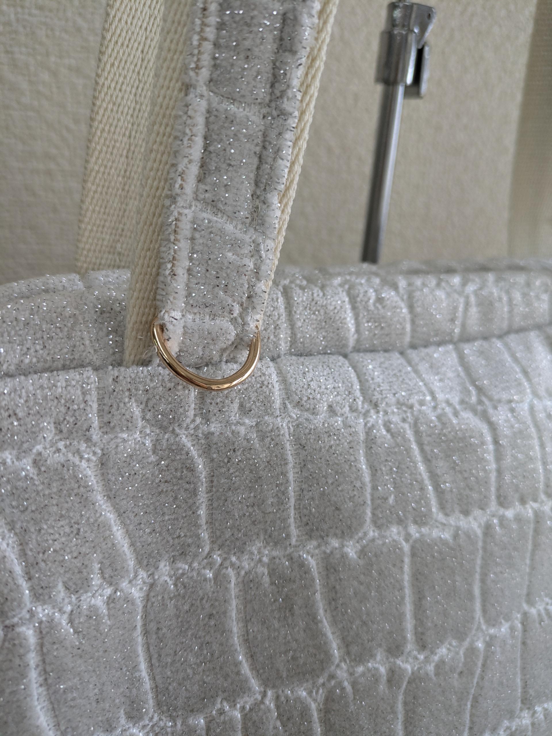 LL2　『PATAO＆PATACO』トルコ製生地　グリッターシャイン　　白 | 9枚目