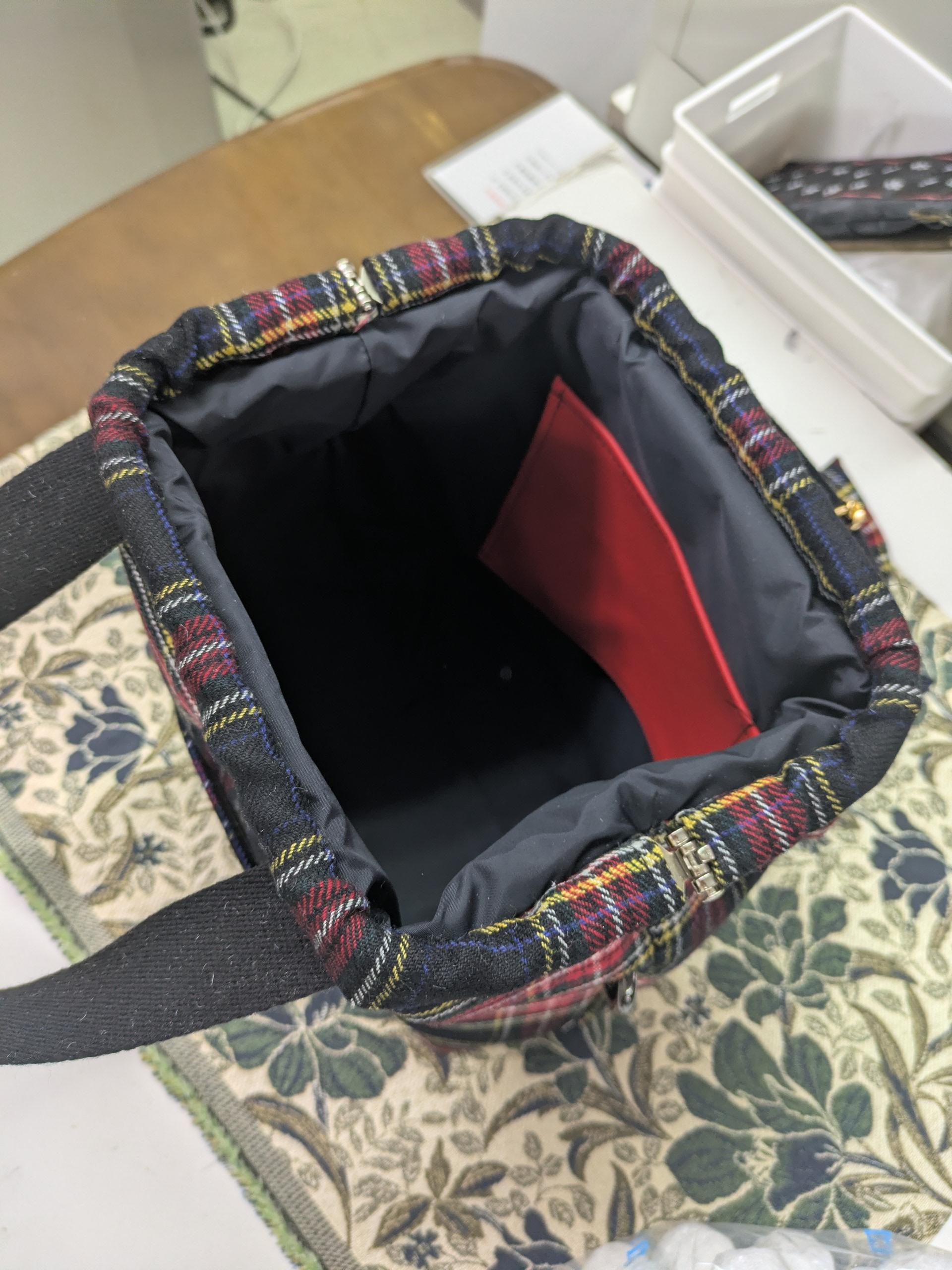 ：『尾州　チェック柄』　M1スタイル　『尾州』認定生地使用　リボンチャーム別　ゴルフのカートバックにも | 10枚目