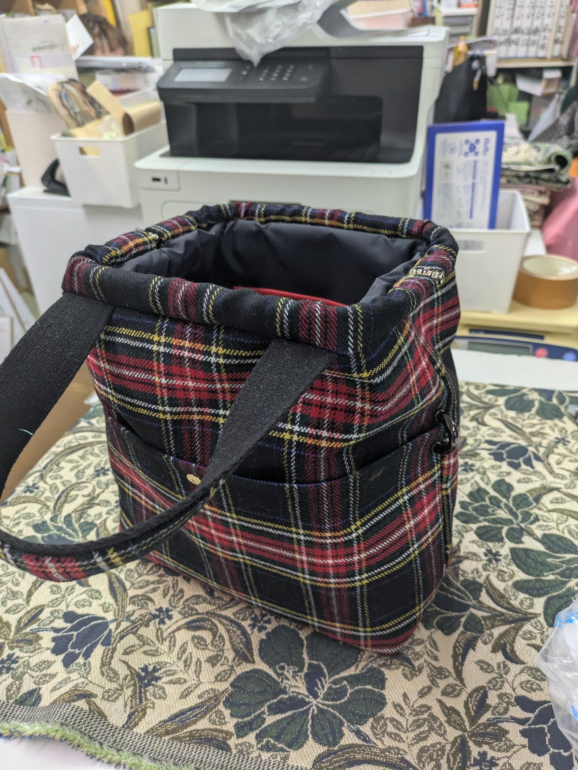 ：『尾州　チェック柄』　M1スタイル　『尾州』認定生地使用　リボンチャーム別　ゴルフのカートバックにも | 11枚目