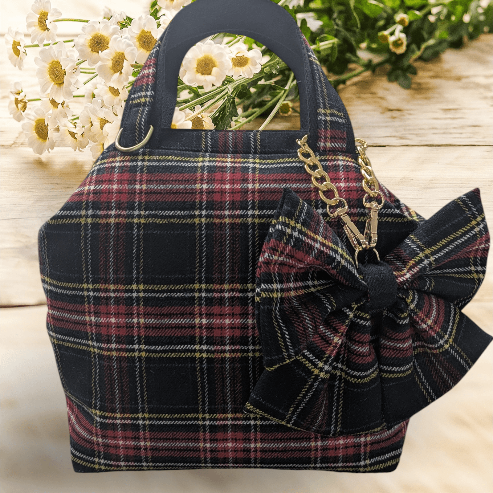 ：『尾州　チェック柄』　M1スタイル　『尾州』認定生地使用　リボンチャーム別　ゴルフのカートバックにも | 12枚目