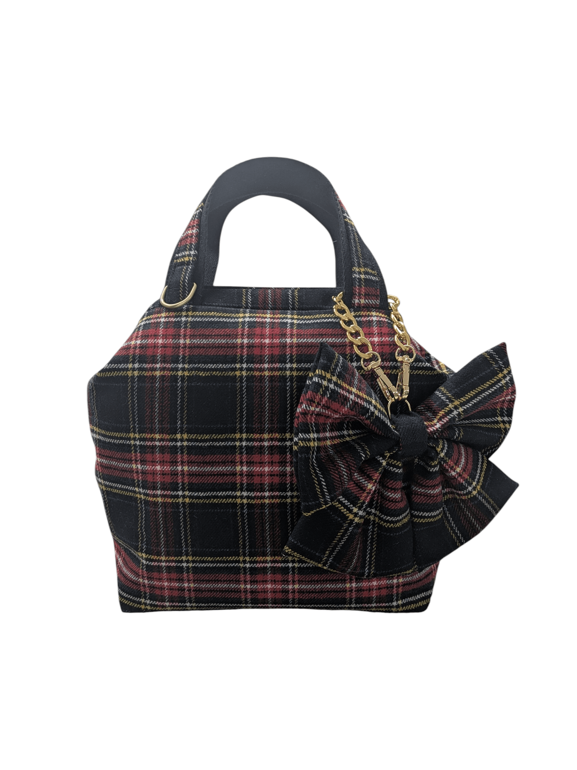 ：『尾州　チェック柄』　M1スタイル　『尾州』認定生地使用　リボンチャーム別　ゴルフのカートバックにも | 4枚目