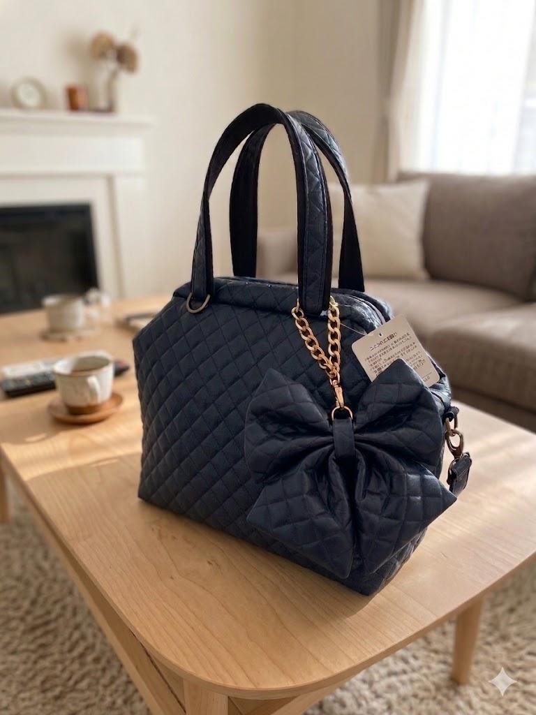 L2　『こだわり素材』　”五呂”のお気に入り生地　『キルトアーガイル』生地　スペイン製　ネイビー系1枚目の画像