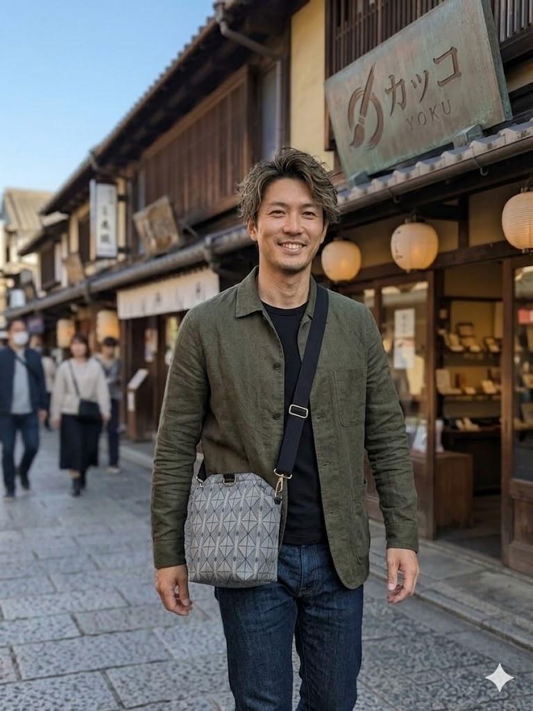 『ころんバック　L型』ショルダー　『尾州織ジャガード生地』　(株)サンライトさんとのコラボ | 4枚目