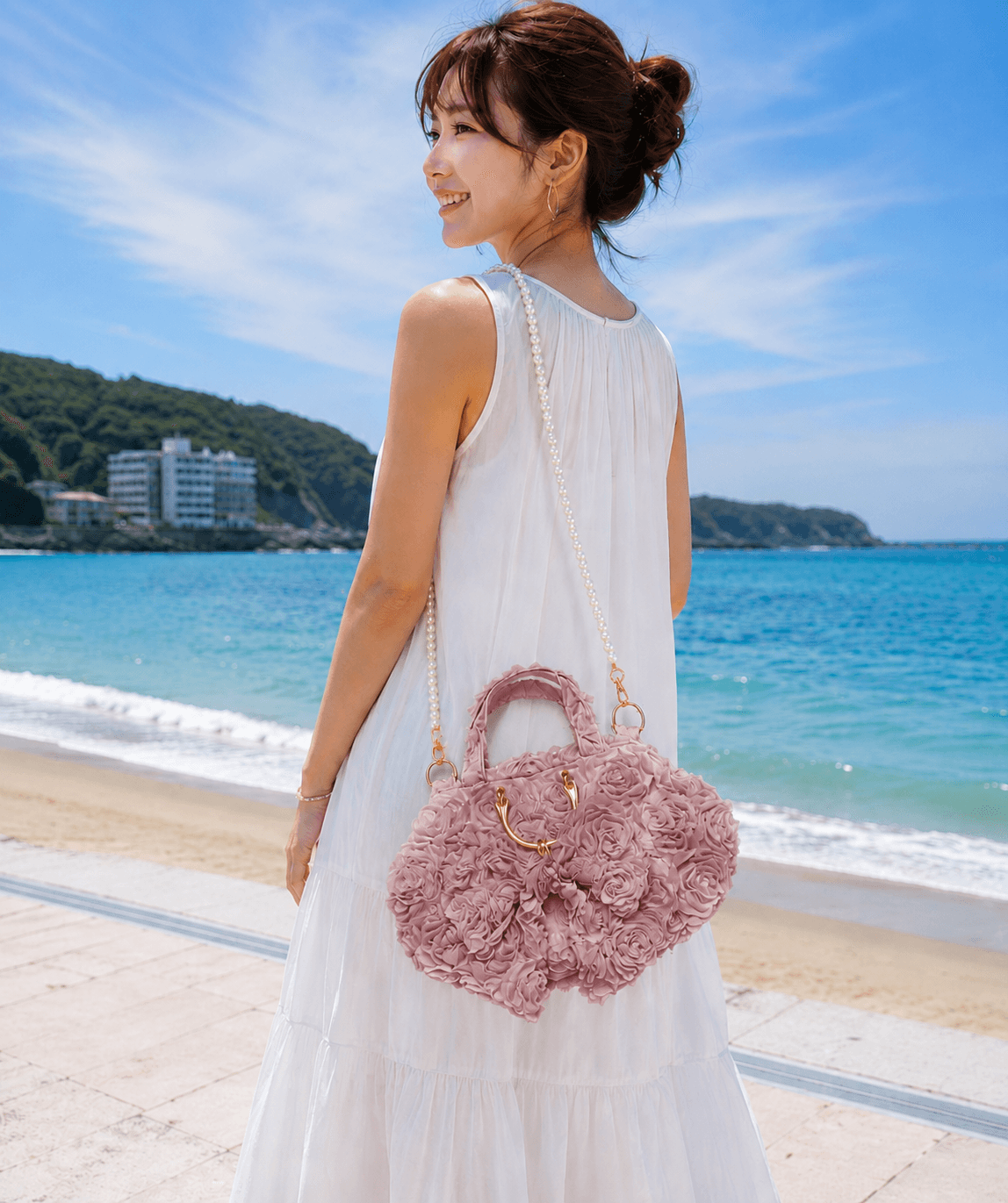 M2　従来タイプ　M2タイプ　パープル系　薔薇のレース生地を使用 | 3枚目