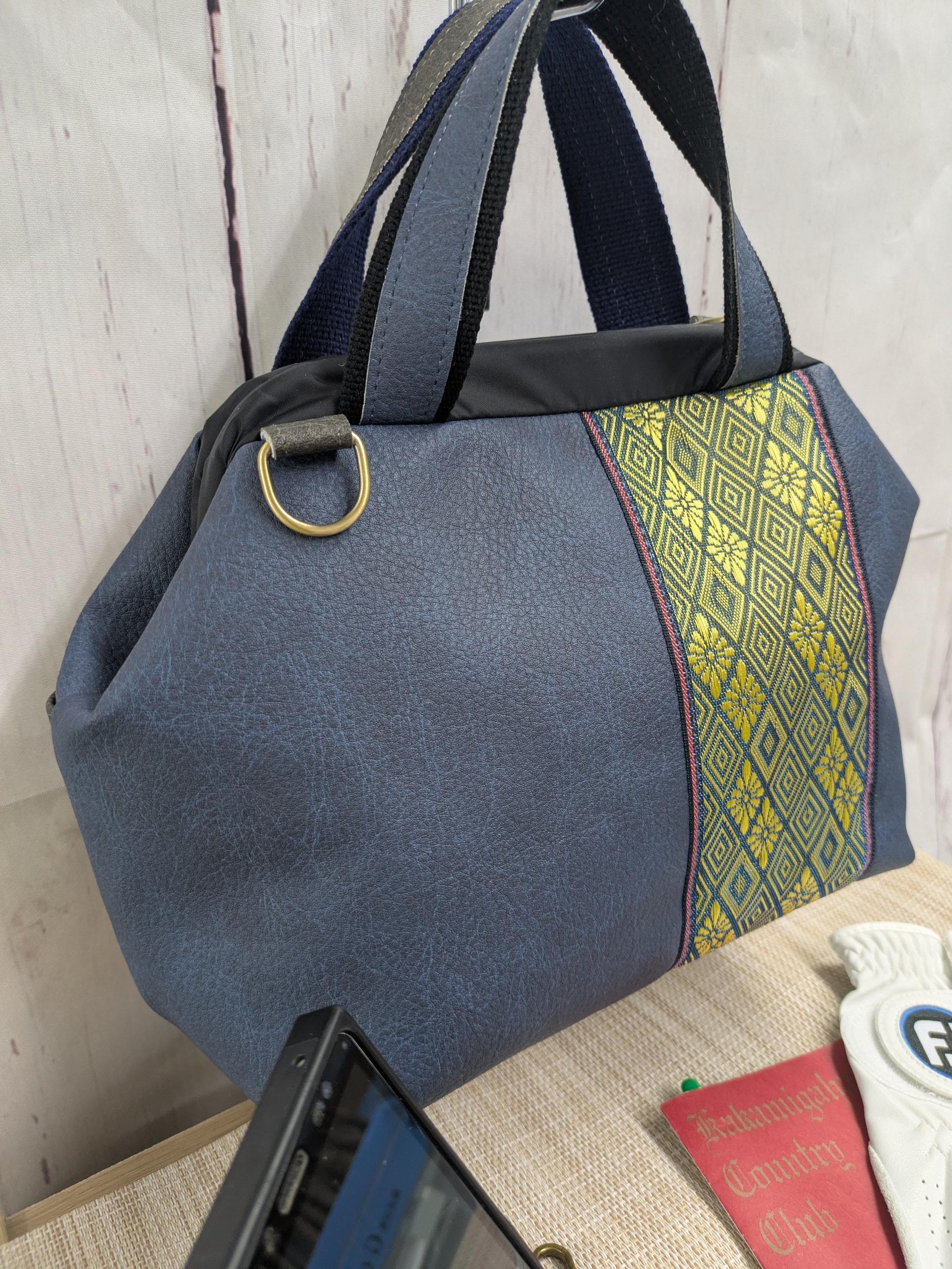 ＠合皮　普段使いOK！カラス対策GOLFラウンドバック　『G-Job』ポーチ付　日本でG-wartオリジナルBAG1枚目の画像