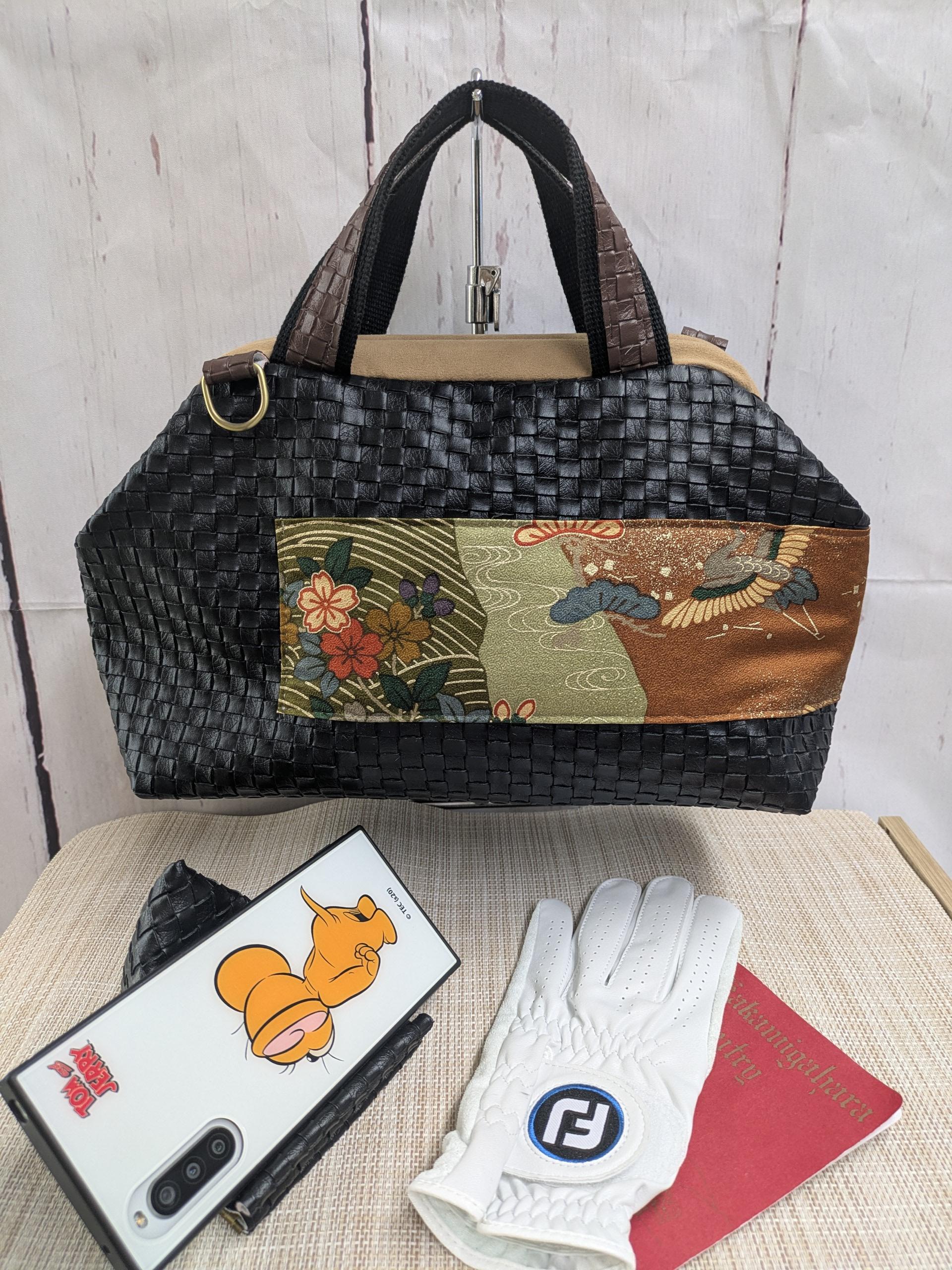 ＠合皮　普段使いOK！カラス対策GOLFラウンドバック　『G-job』ポーチ付き　日本でG-wartオリジナルBAGです1枚目の画像