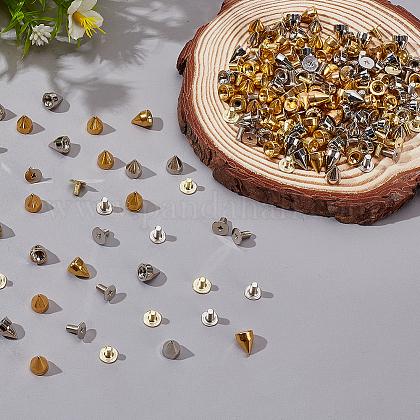 クラフト資材・1月末入荷・スタッズSILVER・円錐型・ねじ式1枚目の画像