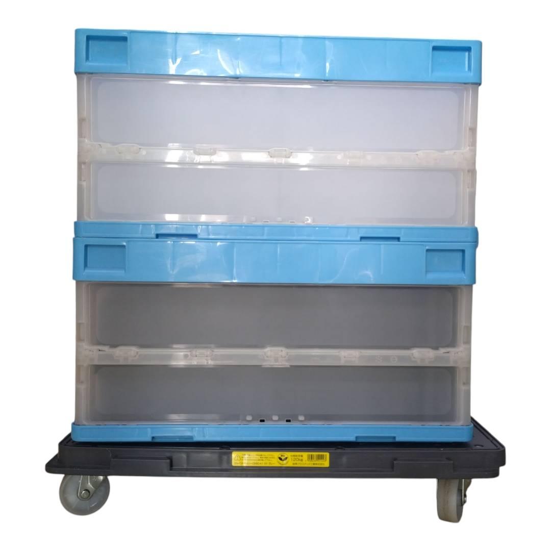 中古 折り畳みコン 110個+@ S41NR(リスプラ製)53㎝・37㎝・27㎝(7㎝折りたたむと)